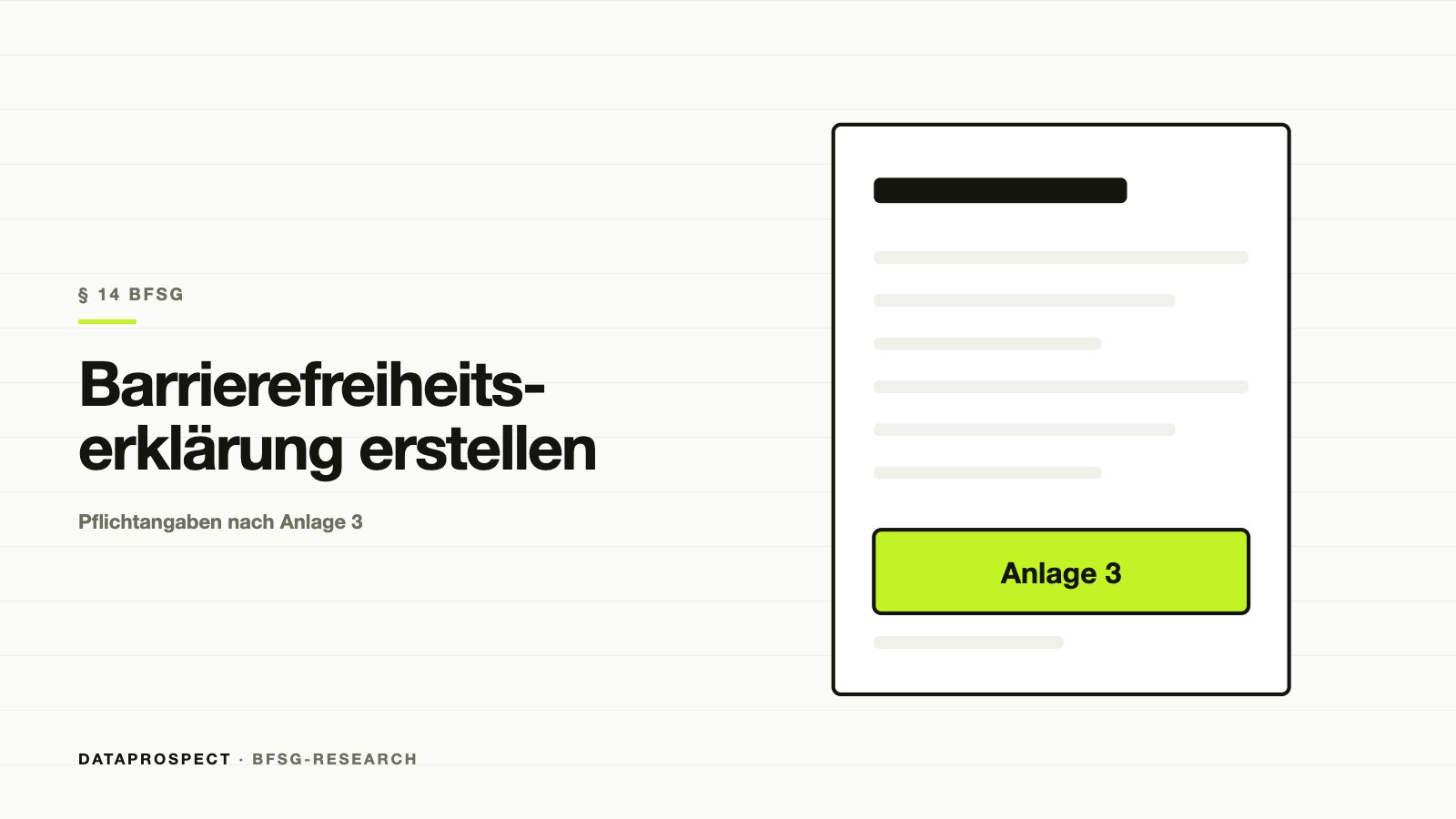 Barrierefreiheitserklärung als Dokument mit hervorgehobenem Abschnitt Anlage 3.